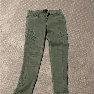 Women's Olive Cargo Jeans - Slim Ankle - Size 4